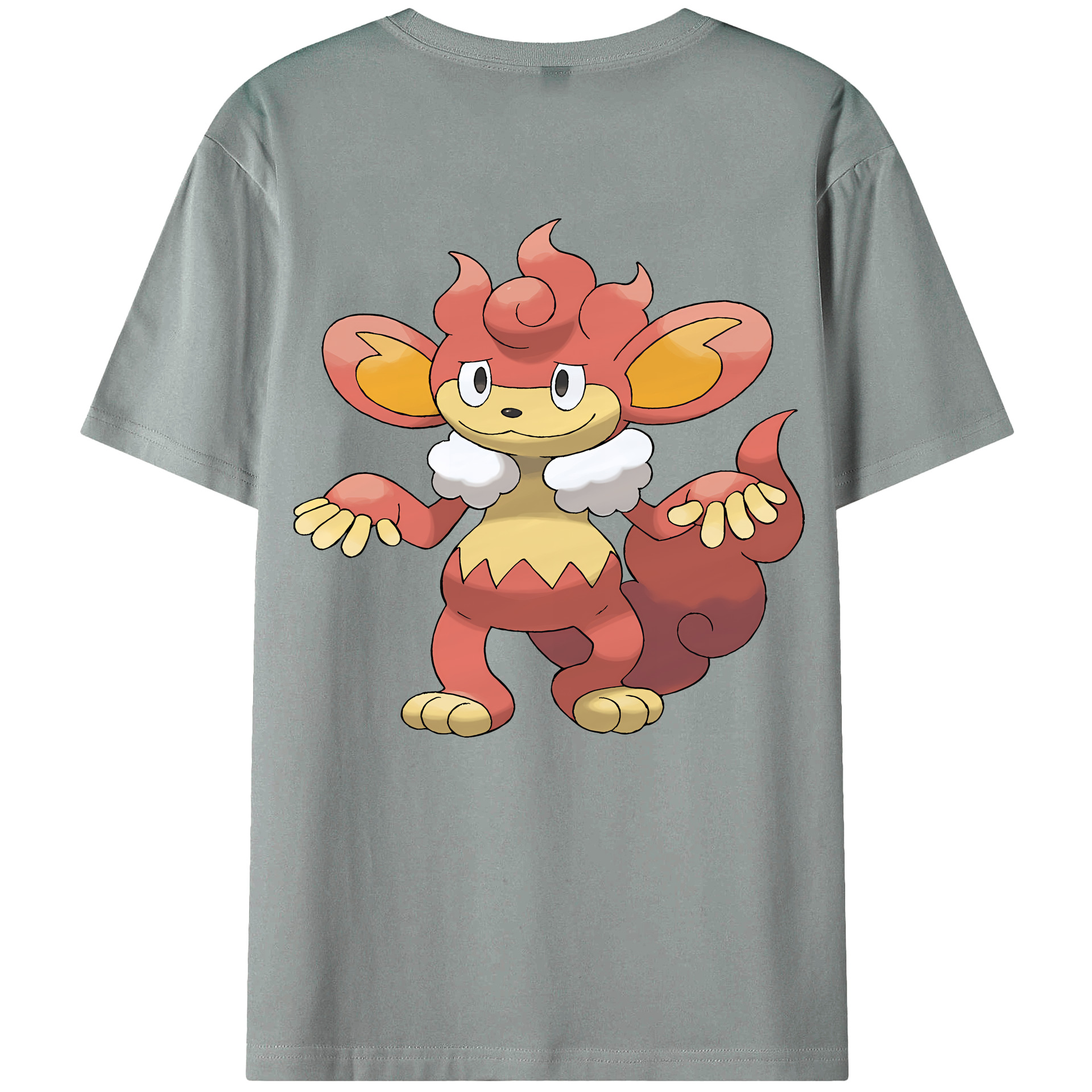 （画像用） ポケットモンスター Pokémon 綿100％ メンズ半袖Tシャツ（バックプリント） 通気性